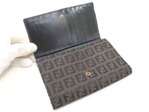 2000210256100003 5 Fendi Zucchino Wallet L Brown 8M0029