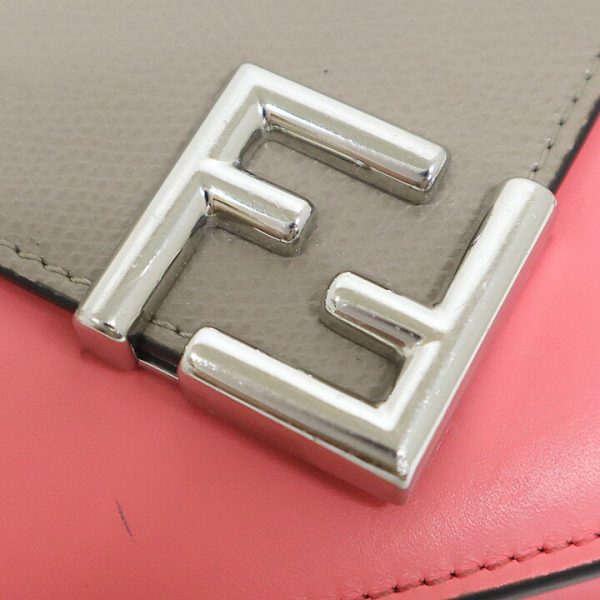 2000210256600010 3 Fendi tri fwallet FF Diamond Pink Brown