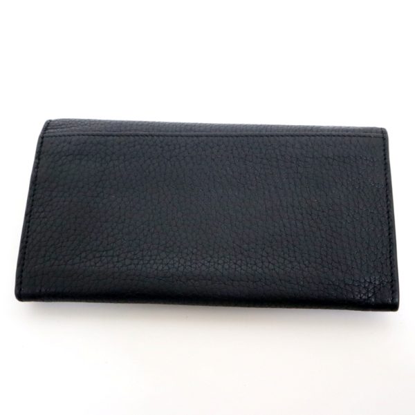 2000210256600011 2 Fendi bi flong wallet black metal fittings