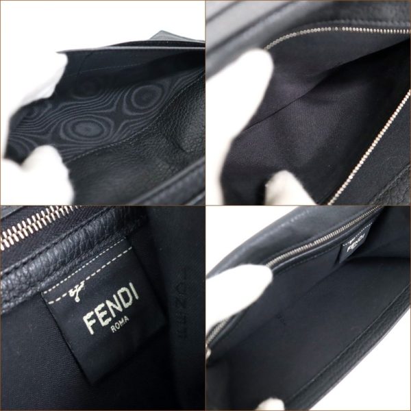 2000210256600011 9 Fendi bi flong wallet black metal fittings