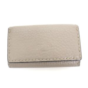 2000211256500002 1 Balenciaga Trifold Wallet Lambskin Beige Stone White