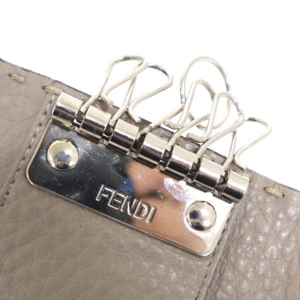 2000211256500002 6 Fendi Selleria 6 key case Black 8AP079