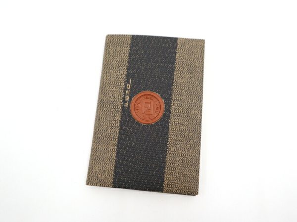 2000217255700033 1 Fendi Pecan Pattern Agenda Mini Notebook Black Brown