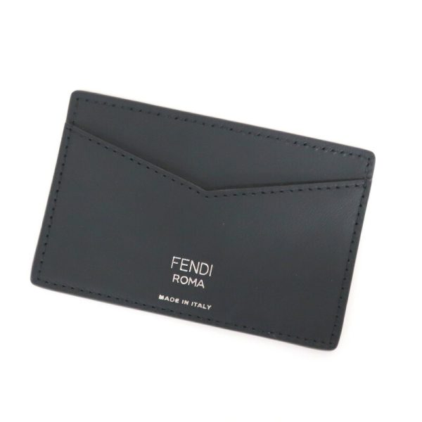 2000217256500033 1 Fendi Card Case Zucca Pattern Brown Black