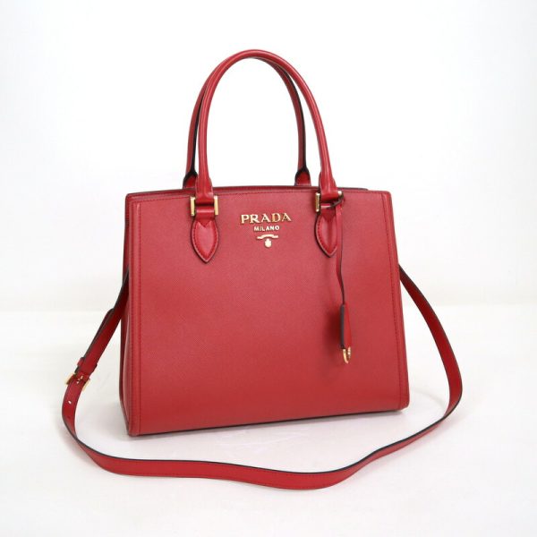 2000231255900033 1 PRADA Saffiano 2WAY bag red