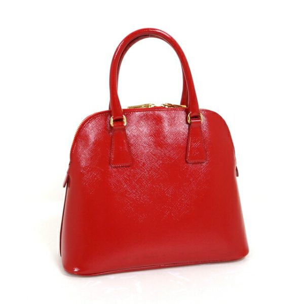 2000231256300041 2 Prada Saffiano 2WAY handbag patent Rosso