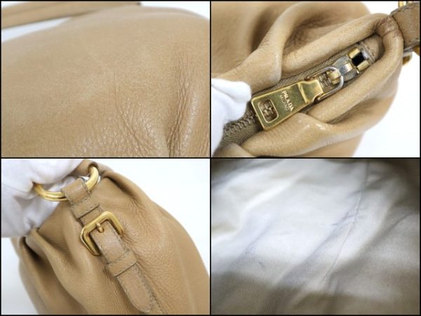 2000231256600020 8 Prada one shoulder bag beige