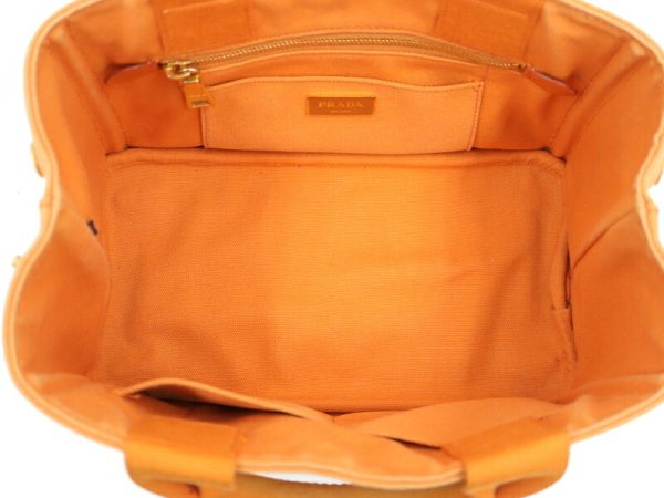 2000232255500031 7 Prada Canapa Mini Tote Bag Orange