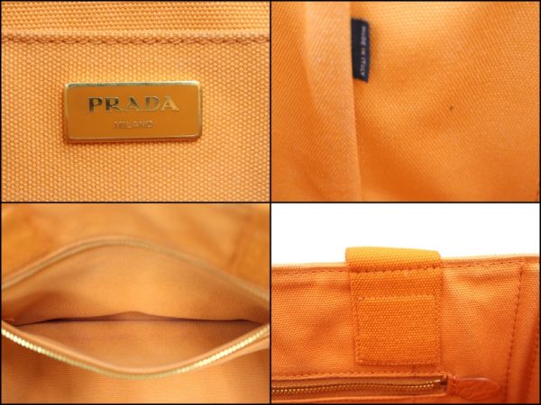 2000232255500031 8 Prada Canapa Mini Tote Bag Orange