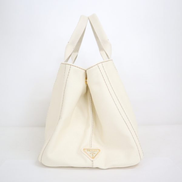 2000232255900027 3 Prada Canapa Tote Handbag White