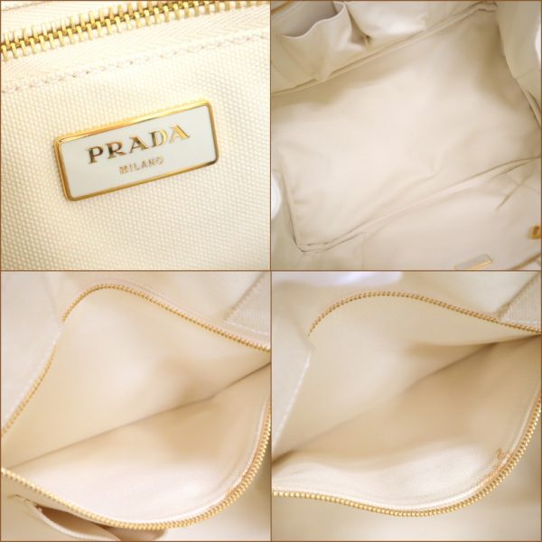 2000232255900027 8 Prada Canapa Tote Handbag White