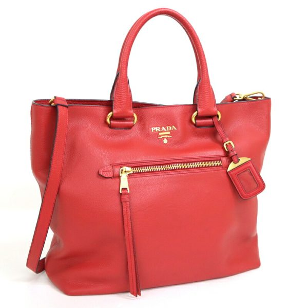 2000232256300052 1 Prada 2WAY bag red leather