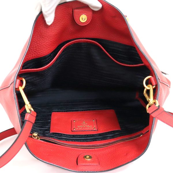 2000232256300052 4 Prada 2WAY bag red leather