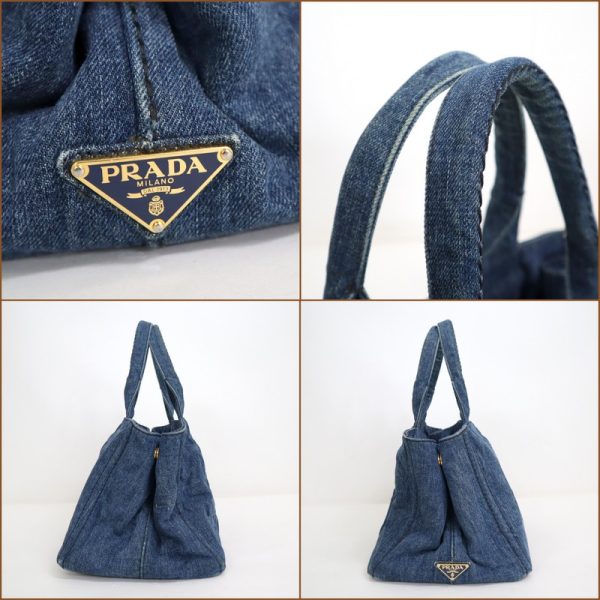 2000232256500093 3 Prada Canapa Tote Bag Denim Blue