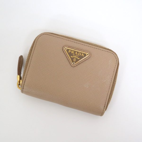 2000233255000005 1 Prada coin case Saffiano Beige