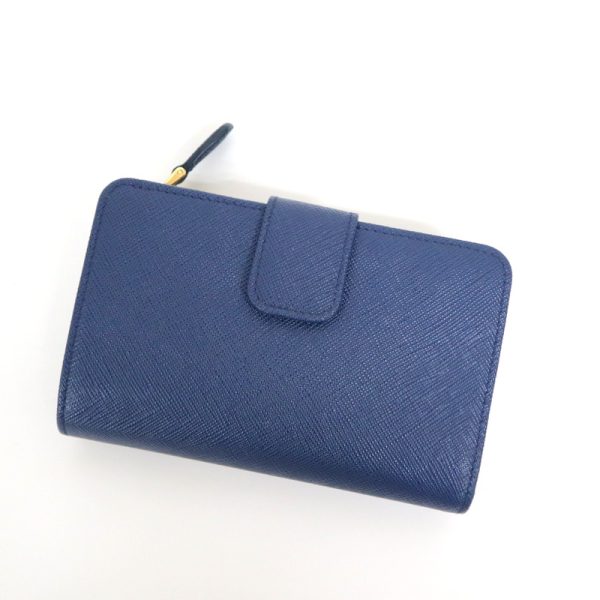 2000234256600028 2 Prada Saffiano Metal Wallet Blue