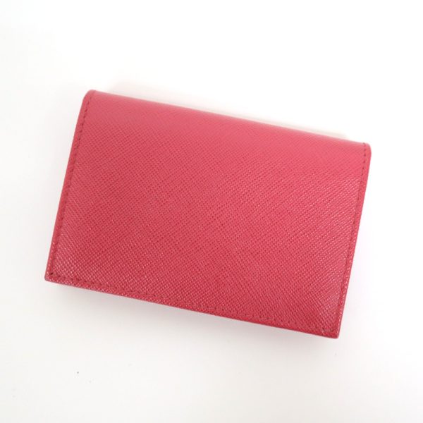 2000237256500012 2 Prada card case Saffiano pink