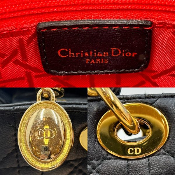 2000302246914331 11 Christian Dior 2WAY Medium Shoulder Bag Cannage Bag Black