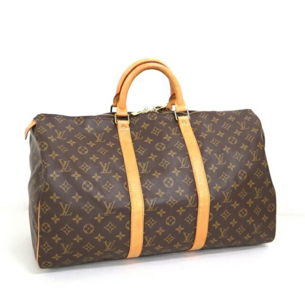 2000345255900044 2 Louis Vuitton Keepall 50 Bag Monogram Brown