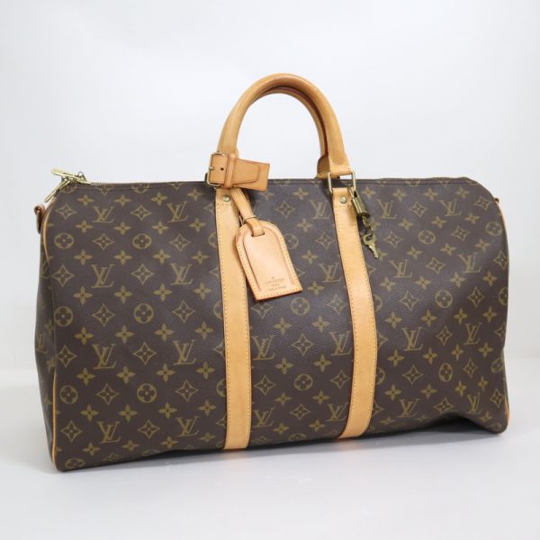 2000345256500092 1 Louis Vuitton Keepall Bandouliere 50 Monogram Brown Bag