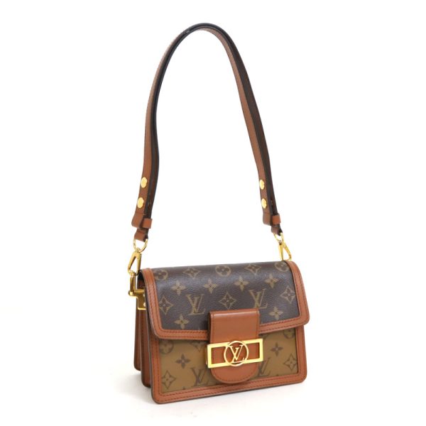 2000773255000241 1 Louis Vuitton Dauphine Mini Shoulder Bag Brown Reverse