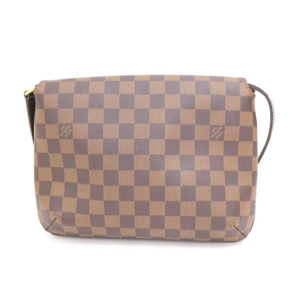 2000773256000087 2 Louis Vuitton Musette Tango Shoulder Bag Damier Ebene Brown