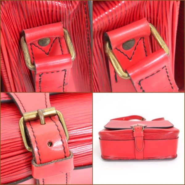 2000773256300135 6 Louis Vuitton Cartesier Shoulder Bag Epi Castilian Red