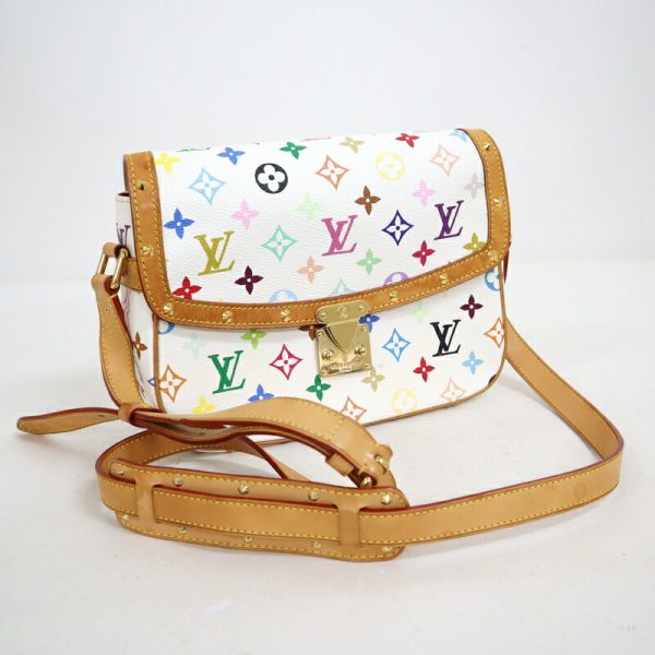 2000773256500528 1 Louis Vuitton Sologne Shoulder Bag Multicolor White