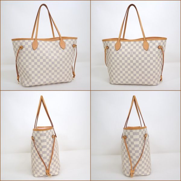 2000773256500611 2 Louis Vuitton Neverfull MM Tote Azur Rose Ballerine White