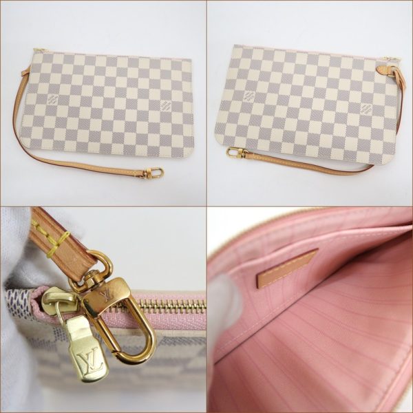 2000773256500611 9 Louis Vuitton Neverfull MM Tote Azur Rose Ballerine White