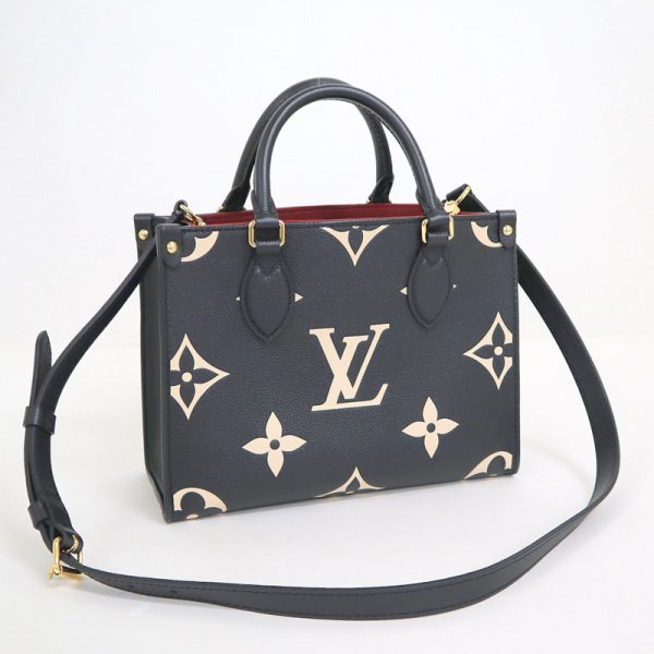 2000773256500670 1 Louis Vuitton On the Go PM Tote Bag Bicolor Empreinte