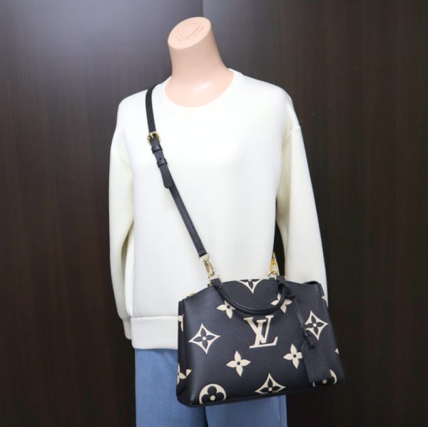 2000773256600073 10 Louis Vuitton Petit Palais PM 2WAY bag black beige Empreinte