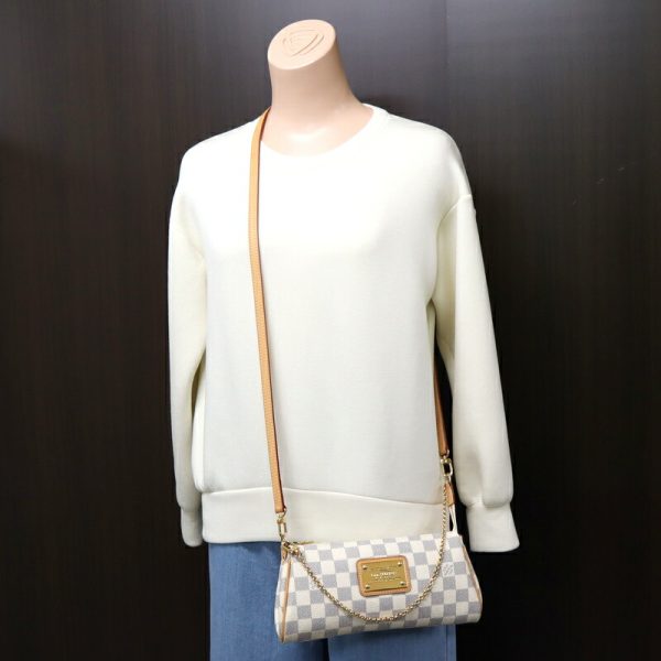 2000773257000014 7 Louis Vuitton Eva 2WAY shoulder bag Damier Azur White