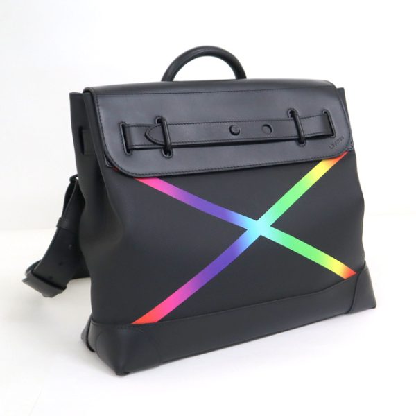 2000803255500068 1 Louis Vuitton Steamer PM 2WAY shoulder bag Taiga Noir Rainbow