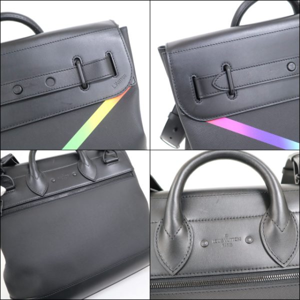 2000803255500068 3 Louis Vuitton Steamer PM 2WAY shoulder bag Taiga Noir Rainbow