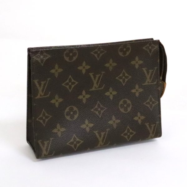 2000803255900173 1 Louis Vuitton Pochette Toilette 19 Pouch Monogram Brown