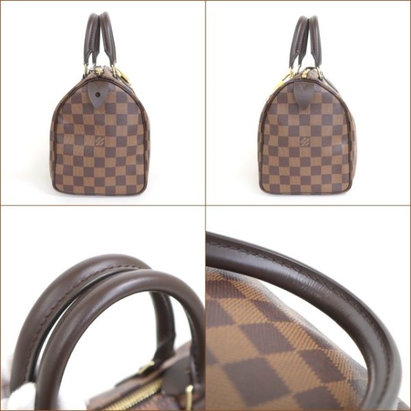 2000803256000223 3 Louis Vuitton Speedy 25 Handbag Damier Ebene Brown