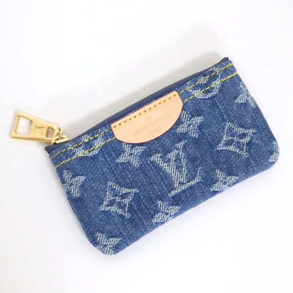 2000864256300009 1 Louis Vuitton Pochette Cle Monogram Denim Blue