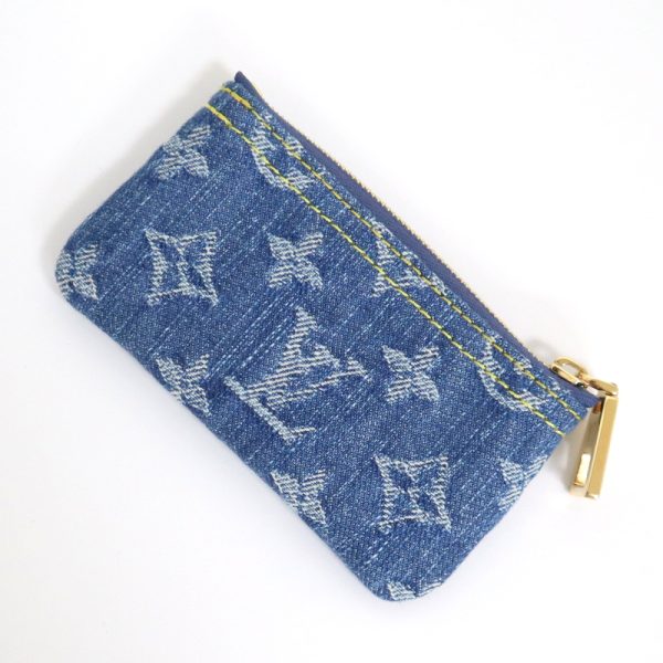 2000864256300009 2 Louis Vuitton Pochette Cle Monogram Denim Blue