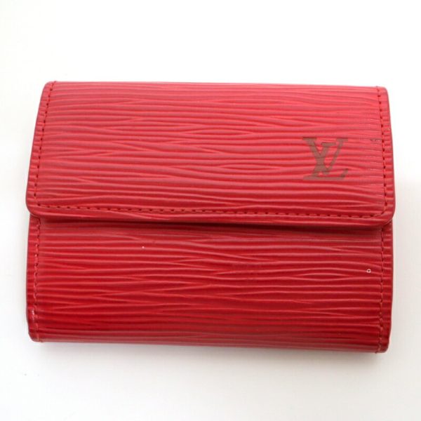 2000864256600025 1 Louis Vuitton Ludlow Card Case Epi Rouge