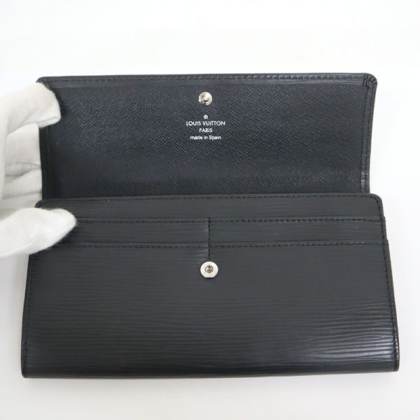 2001017255000419 4 Louis Vuitton Epi Portefeuille Sarah Noir Black