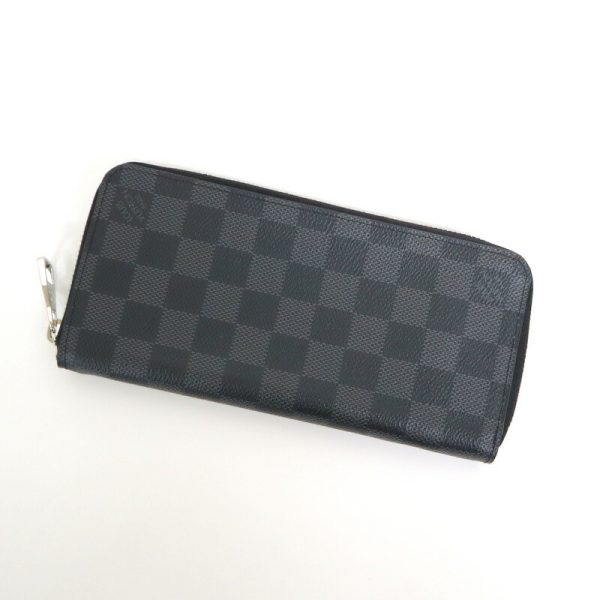 2001017255000514 1 Louis Vuitton Zippy Wallet Damier Graphite Black