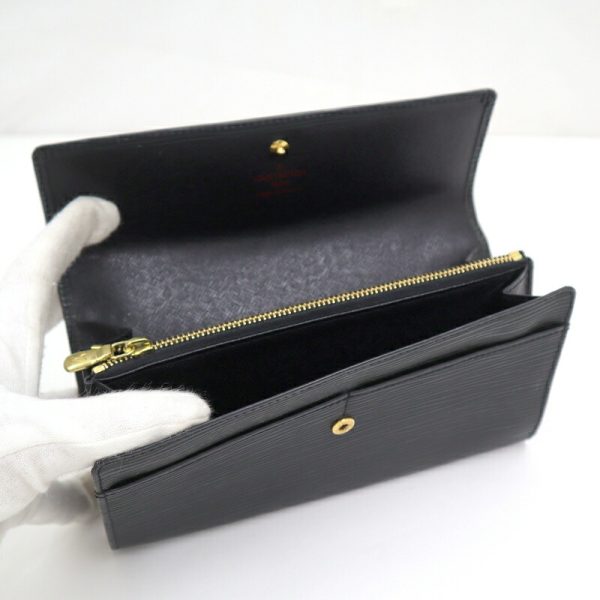 2001017255300179 6 Louis Vuitton Portefeuille Sara BifLong Wallet Epi Noir