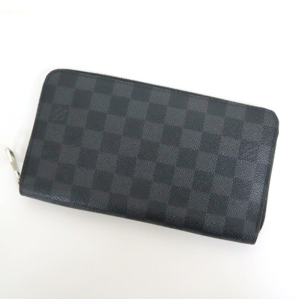 2001017255300223 1 Louis Vuitton Zippy Organizer Long Wallet Damier Graphite Black