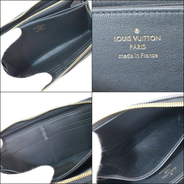 2001017255300227 8 Louis Vuitton Zippy Wallet Lamb Black