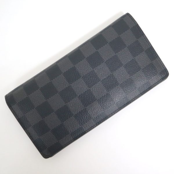 2001017255400255 2 Louis Vuitton Portefeuille Brazza long wallet Damier Graphite Black