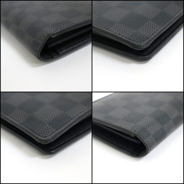 2001017255400255 3 Louis Vuitton Portefeuille Brazza long wallet Damier Graphite Black