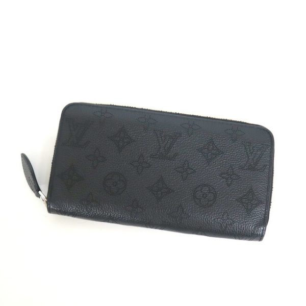 2001017255500280 1 Louis Vuitton Zippy Long Wallet Mahina Noir Black