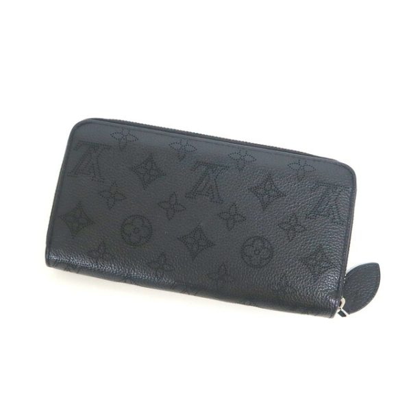 2001017255500280 2 Louis Vuitton Zippy Long Wallet Mahina Noir Black