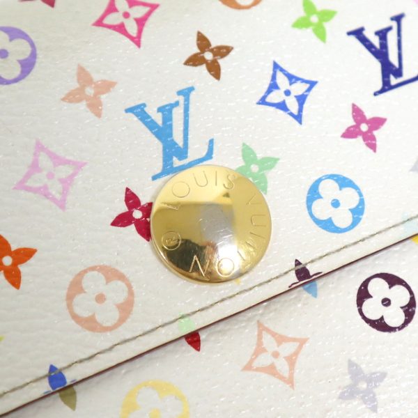 2001017255500291 3 Louis Vuitton Portefeuille Sarah Wallet Multicolor White